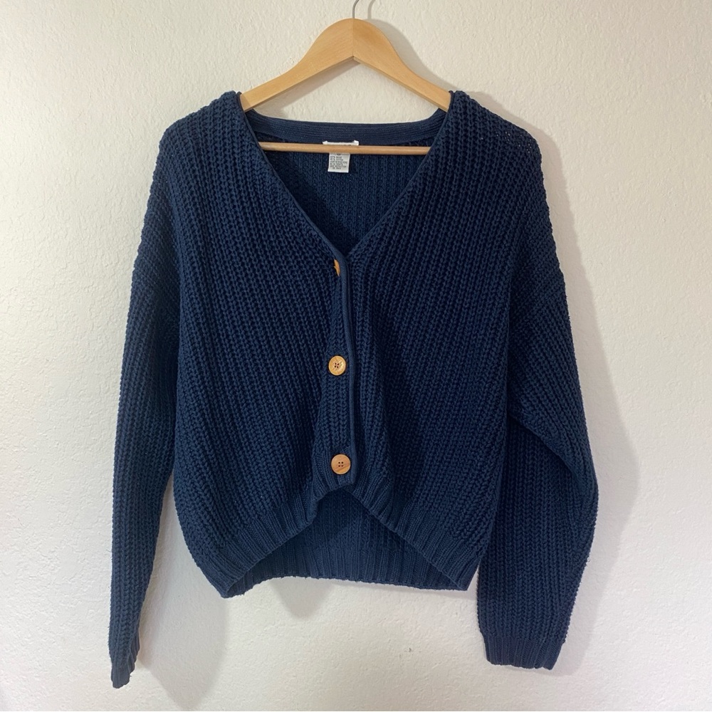 Vintage Equipt Navy Knit Cardigan